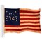 G128 Combo Pack: American USA Tea-Stained Flag 3x5 Ft & Bennington 76 Tea-Stained Flag 3x5 Ft | Both LiteWeave Pro Series Printed 300D Polyester, Brass Grommets